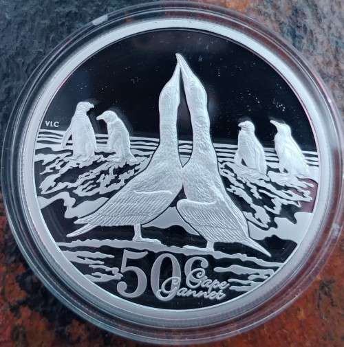 2015 SILVER 50c SOUTH AFRICA MARINE PROTECTED AREAS