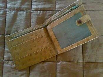 OLD BROWN LEATHER WALLET