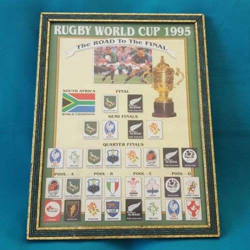 RUGBY WORLD CUP 1995 (ROAD TO THE FINAL) WALL PLAQUE