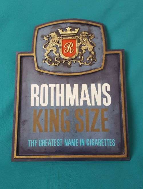 ROTHMANS KING SIZE CIGARETTES ADVERTISING SIGN
