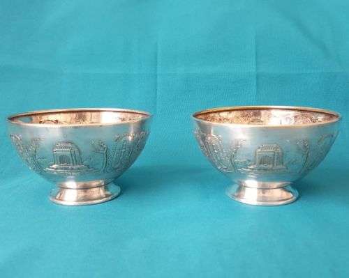 PAIR OF SILVER PLATED VOORTREKKER CENTENARY (1838-1938) SUGAR BOWLS
