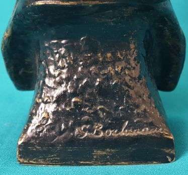 VINTAGE DETAILED "BEETHOVEN" CERAMIC PLASTER BUST (BACHMANN)