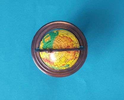 OLD METAL WORLD GLOBE PENCIL SHARPENER