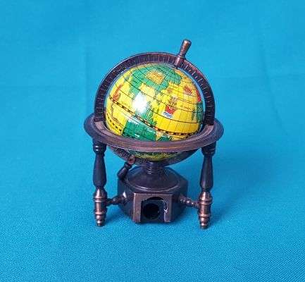 OLD METAL WORLD GLOBE PENCIL SHARPENER