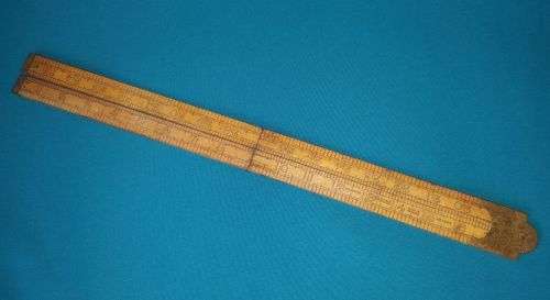 OLD WOODEN BOXWOOD RABONE FOLD RULER