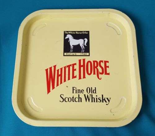 OLD WHITE HORSE SCOTCH WHISKY METAL TRAY