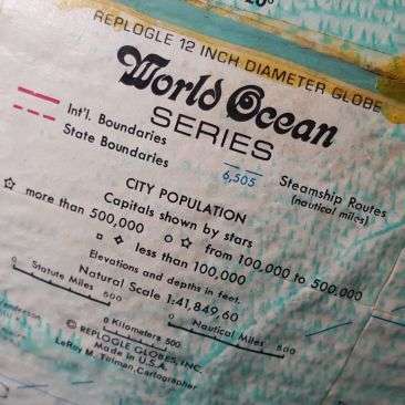 OLD WORLD OCEAN SERIES WORLD GLOBE