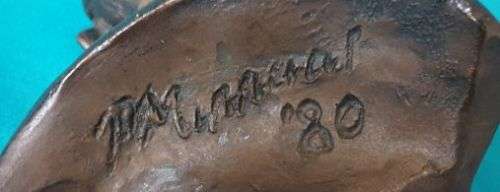 ANGLO BOER WAR: GENERAL DE WET BUST, BY P. MINNAAR (1980)