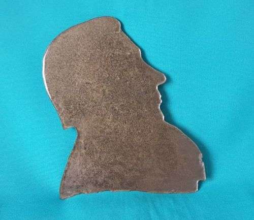 CAST METAL PAUL KRUGER BUST PLAQUE