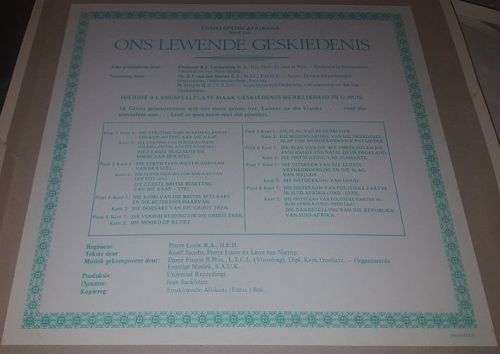 "ONS LEWENDE GESKIEDENIS" AFRICANA LP'S BOX SET