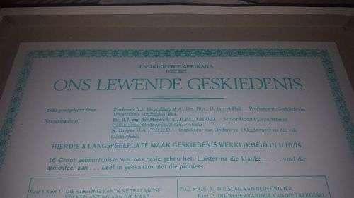 "ONS LEWENDE GESKIEDENIS" AFRICANA LP'S BOX SET