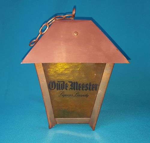 NICE COPPER AND GLASS OUDE MEESTER BRANDY LAMP SHADE