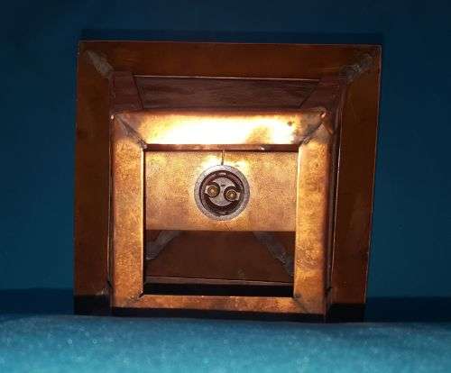 NICE COPPER AND GLASS OUDE MEESTER BRANDY LAMP SHADE