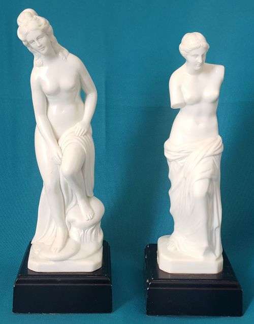 2 BEAUTIFUL VINTAGE GREEK FIGURINES/ STATUES