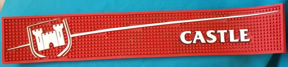 RUBBER CASTLE LAGER BEER BAR COUNTER MAT