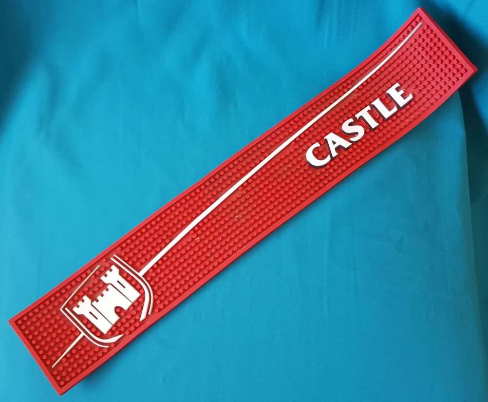 RUBBER CASTLE LAGER BEER BAR COUNTER MAT