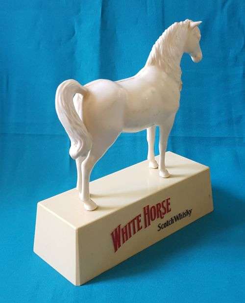 LARGE WHITE HORSE WHISKY ADVERTISING FIGURE