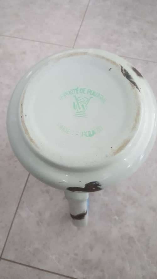 VINTAGE ENAMEL WATER PITCHER JUG (POLAND) - HEIGHT IS 32CM