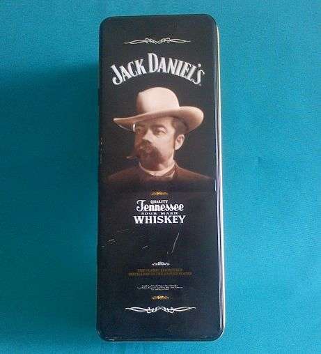 COLLECTABLE JACK DANIEL'S TIN WITH RAISED DESIGN