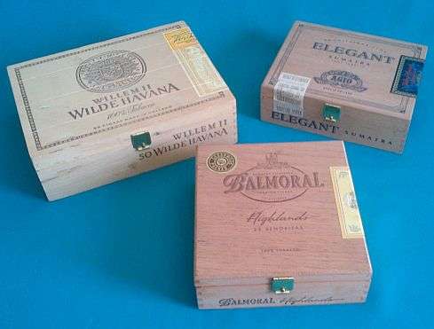 3 ASSORTED WOODEN CIGAR BOXES WITH BRASS CLIPS