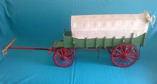 LARGE OLD WOODEN DETAILED VOORTREKKER OX WAGON/ "OSSEWA"