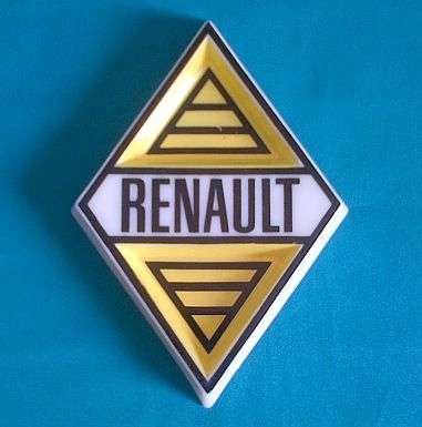 NICE CERAMIC "RENAULT"  ADVERTISING ASHTRAY/ DISH>>> MADE IN FRANCE