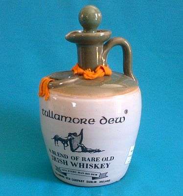 OLD CERAMIC TULLAMORE WHISKY BOTTLE / JUG