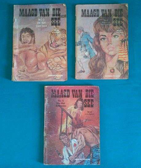 3 ASSORTED "MAAGD VAN DIE SEE" PAPERBACK BOOKS (NO. 3, 4, 5)