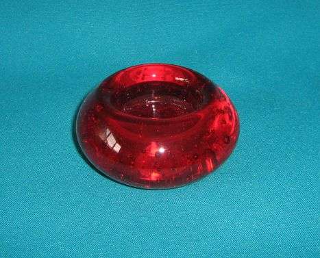 HEAVY RED  MURANO BOWL/ ASHTRAY