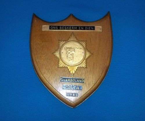 SA POLICE  SWA OVAMBOLAND DELTA 1981 PLAQUE