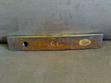 OLD ENGLAND MADE WOOD & BRASS SPIRIT LEVEL