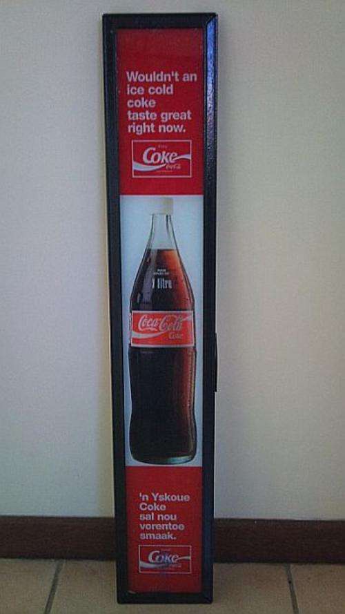 FRAMED COCA-COLA ADVERTISING SIGN
