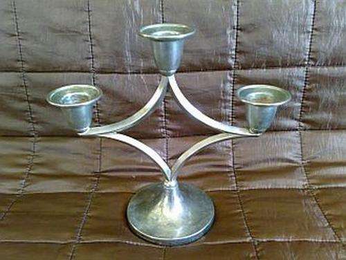 OLD ENGLAND MADE SILVER PLATED CANDLE STICK HOLDER
