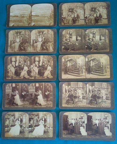 LOT OF EARLY 1900's UNDERWOOD STEREOSCOPE PHOTOS / SLIDES