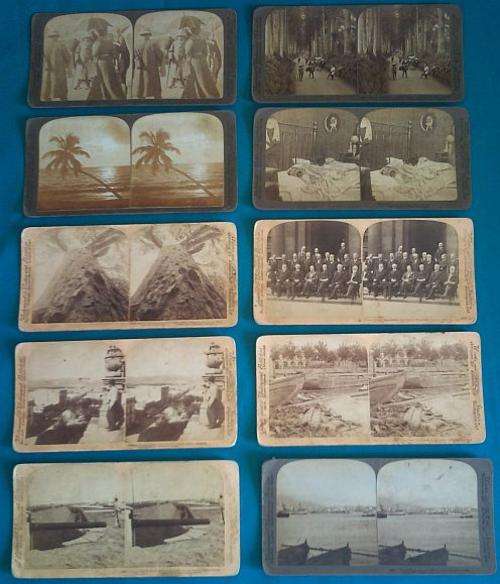 LOT OF EARLY 1900's UNDERWOOD STEREOSCOPE PHOTOS / SLIDES