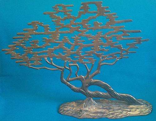 STUNNING HEAVY BRASS 'BOABAB TREE' FIRE SCREEN/ ORNAMENT