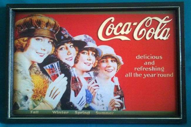 WOODEN COCA-COLA WALL PLAQUE WITH RAISED DESIGN