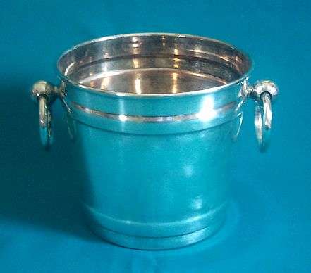 LOVELY SILVER PLATED ICE BUCKET WITH HANLDES