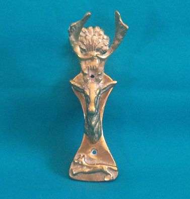 BRASS BUCK DOOR KNOCKER