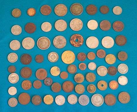 69 ASSORTED INTERNATIONAL COINS (1937-1970)