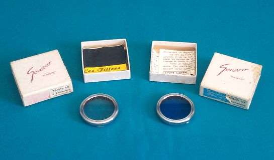 2 "GENACO PARIS" (ROLLEI 3,5) LENS FILTERS