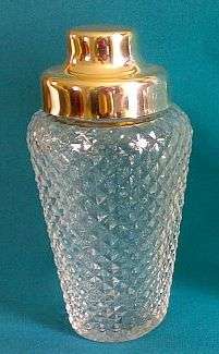 STUNNING CUT GLASS & SILVER PLATED SHAKER