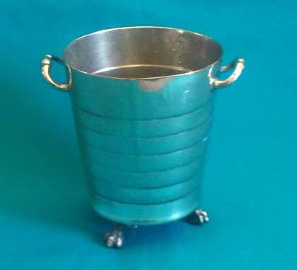 OLD HEAVY SILVER PLATED SERANCO E.P.N.S FOOTED ICE BUCKET