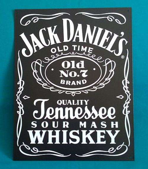 LARGE JACK DANIEL'S OLD NO. 7 BRAND TIN SIGN