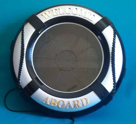 PLASTIC HOLDER (LIGHT BOX ?) IN THE SHAPE OF A SHIPS BUOY