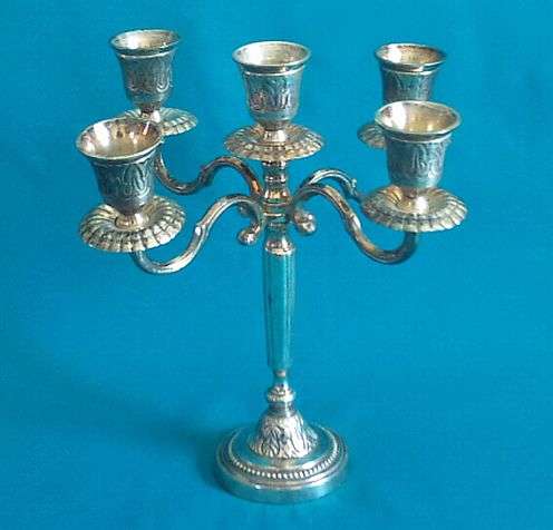 BEAUTIFUL SILVER PLATED CANDLE STICK>>>STUNNING DETAIL!