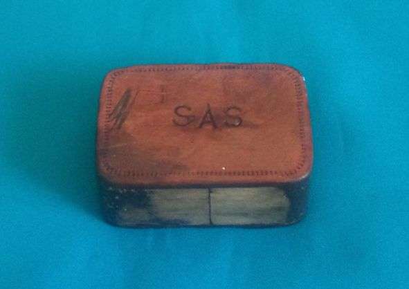 OLD SAR/ SAS LEATHER PAPERWEIGHT