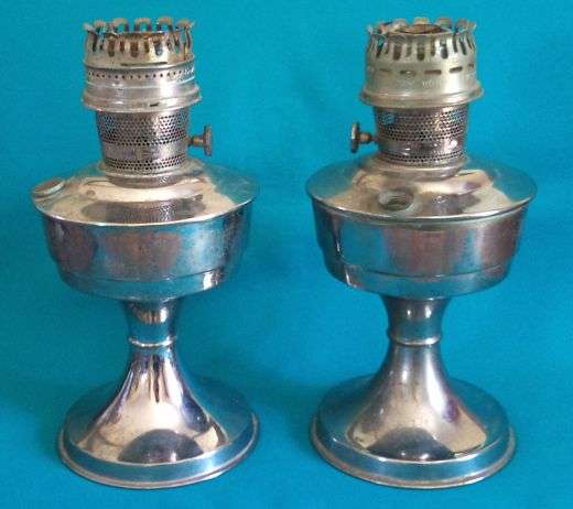OLD PAIR OF ALADDIN ENGLAND OIL LAMPS