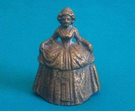 LOVELY HEAVY BRASS 'VINTAGE LADY' BELL