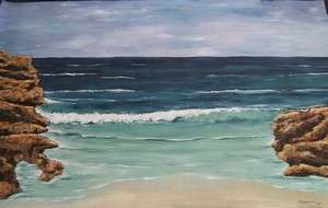 Very large Painting of a Private Beach by Andre